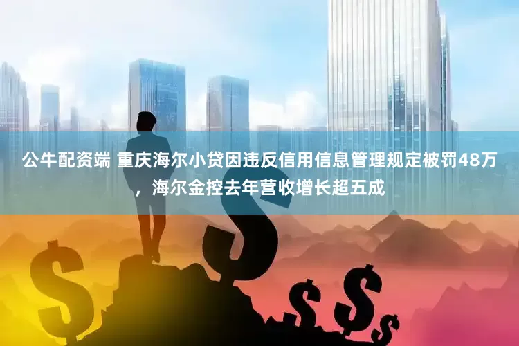 公牛配资端 重庆海尔小贷因违反信用信息管理规定被罚48万，海尔金控去年营收增长超五成